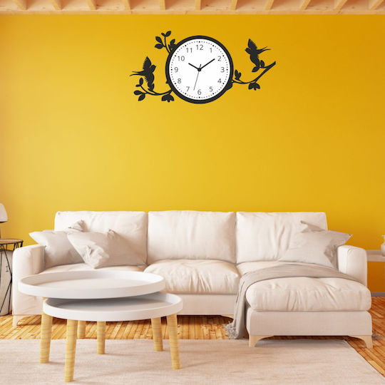 Wall Clock Branches Birds 40cm X 80cm Thickness 5mm