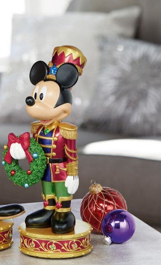 Disney Φωτιζόμενη Χριστουγεννιάτικη Πλαστική Φιγούρα Ποντικάκι Ύψους 38εκ. με Μουσική Mickey Mouse Nutcracker