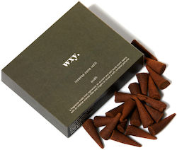 20 Αρωματικοί Κώνοι Θυμιάματος Oudh Χάρτινο Κουτί Dark Grey Wxy
