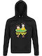 Hoodie Unisex Organic " Rick Morty Ft Breaking Bad " Black
