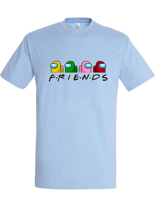 Unisex T-Shirt "Among Us Friends" Himmelblau