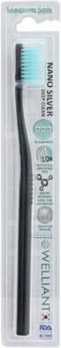 Welliant Nano Silver Deep Clean Οδοντόβουρτσα Medium Μαύρο