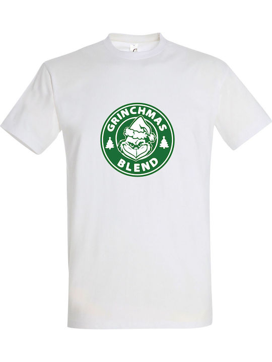 Unisex T-Shirt "Grinchmas Blend Starbucks Grinch Weihnachten" Weiß