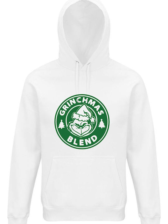 Unisex Hoodie Bio "Grinchmas Blend Starbucks Grinch Weihnachten" Weiß