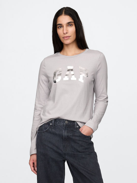 GAP Women's Blouse Cotton Gray