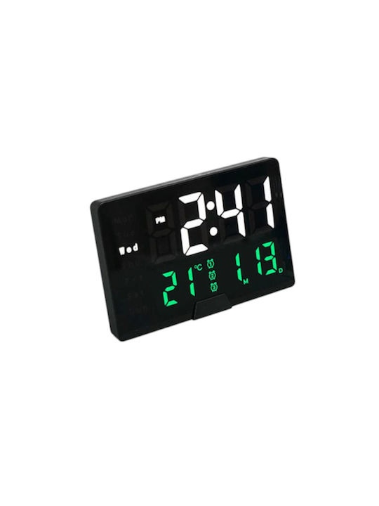 Επιτραπέζιο Ψηφιακό Ρολόι με Ξυπνητήρι Black 466271_b