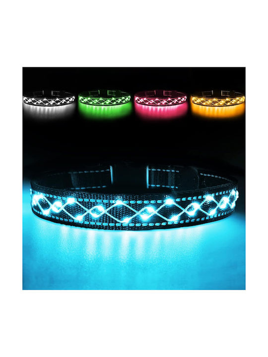 Dog Collar LED Light Reflective Strip USB