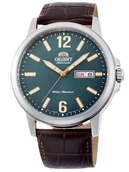 Orient Men's Watch Automatic with Brown Leather Strap
