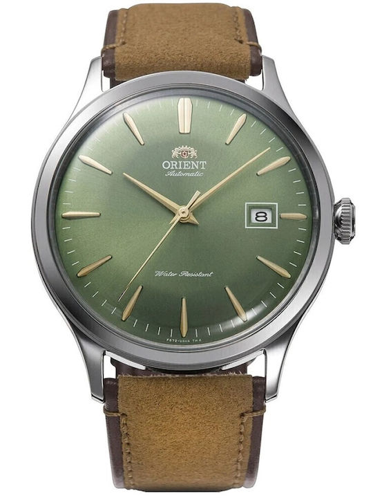 Orient Bambino Ανδρικό Ρολόι Αυτόματο με Καφέ Δερμάτινο Λουράκι