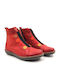 Chacal Leather Women's Ankle Boots Red