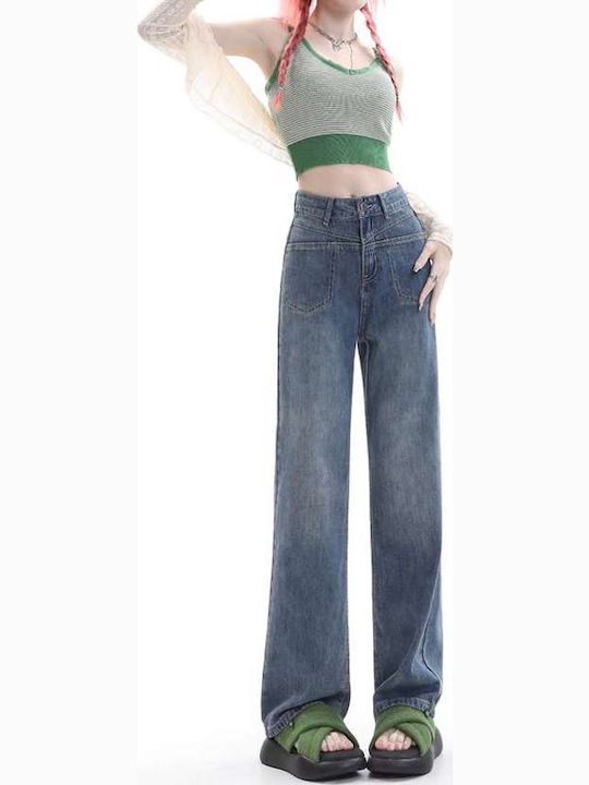 Hoch tailliert Damenjeans in Weiter Linie