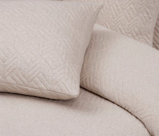 Liolios Home Rhombus Kissenbezug-Set Beige 50x70cm.