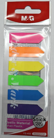 Plastic Arrow Adhesive Bookmarks M&g 45x12mm Colors 7 x 25 Pcs Ys-455
