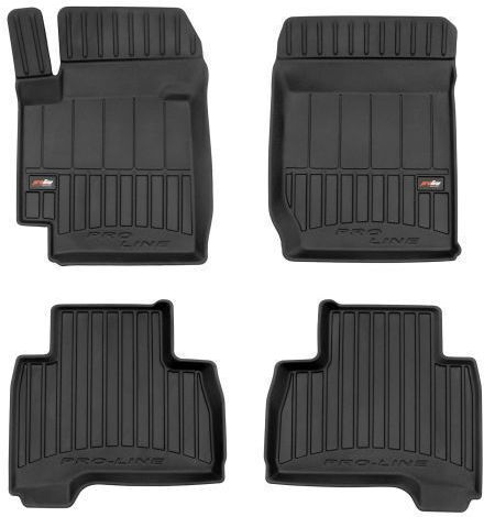 Frogum Set of Front and Rear Mats 4pcs Tray Type for Suzuki Grand Vitara 2005-2015 Black