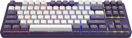 Dark Project ALU87A Gaming Μηχανικό Πληκτρολόγιο Tenkeyless με RGB φωτισμό (Αγγλικό UK) Μωβ
