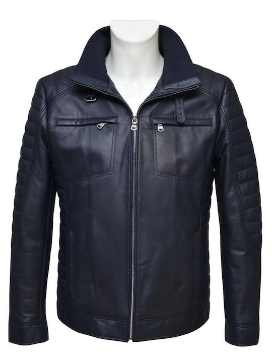 Leather Jacket D.blue T