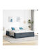 King Size Bed Upholstered with Velvet Dark Gray with Slats and Mattress 180x200cm 3311262