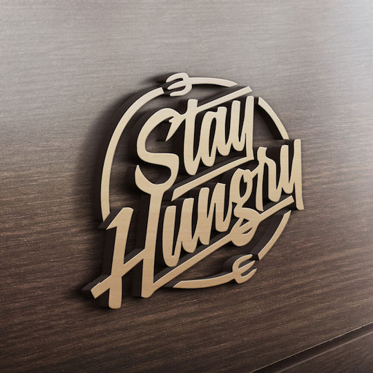 MDF Wooden Design Stay Hungry 50cm X 42cm