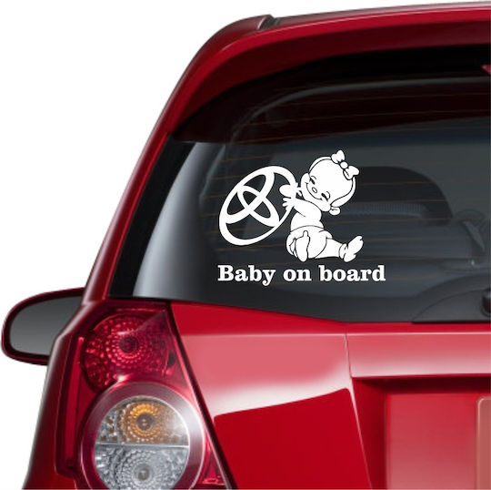 Стикер за кола Toyota Baby On My Board 18см X 15см