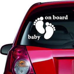 Αυτοκόλλητο Αυτοκινήτου Baby On Board 25 25cm X...