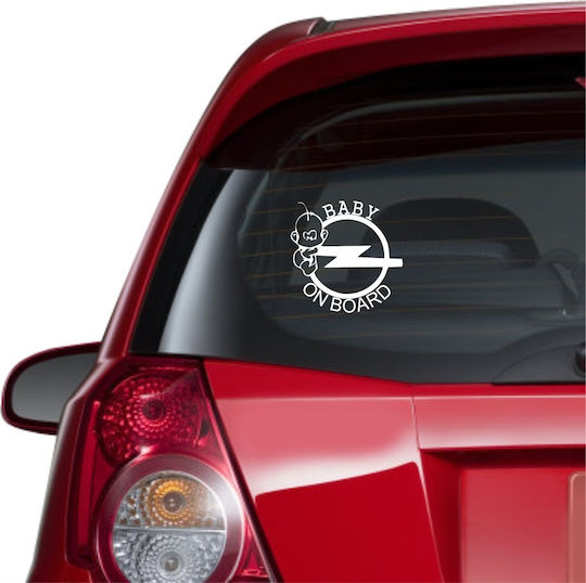 Αυτοκόλλητο Αυτοκινήτου Opel Baby On Board 18cm X 18cm