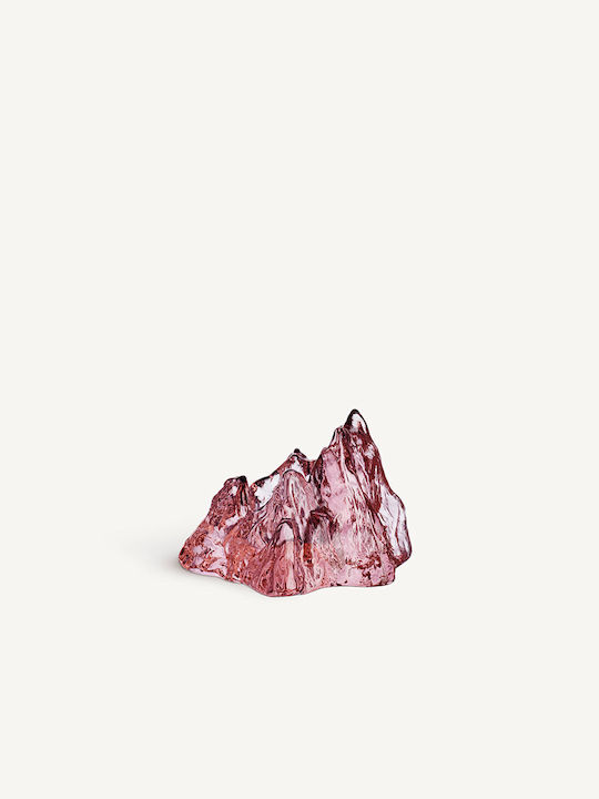 Kosta Boda Candle Holder Glass in Pink Color 9x14x12cm 1pcs