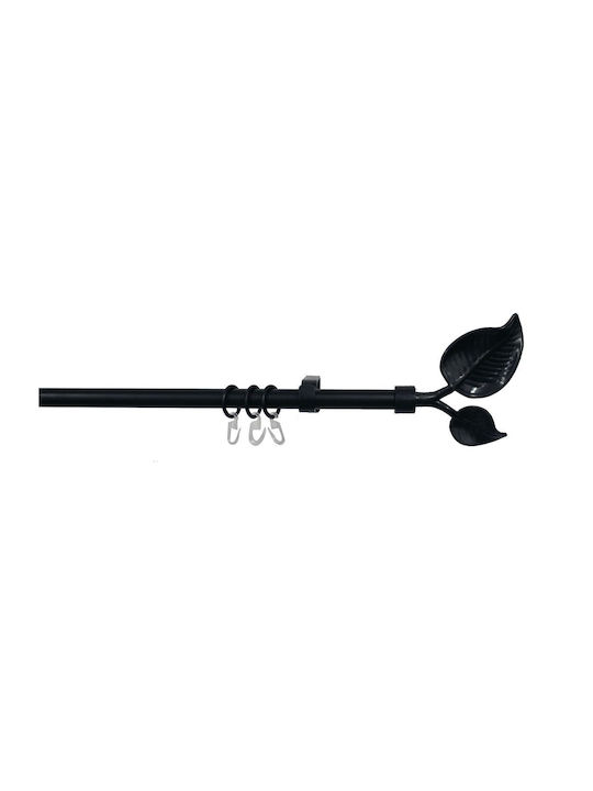 Homefit Сгъваемо Металик Корниз Leaf Φ16мм 120-210cm Black