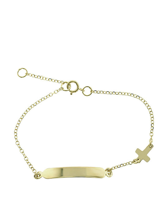 Senzio Belibasakis Kids Bracelet ID from Gold 9K