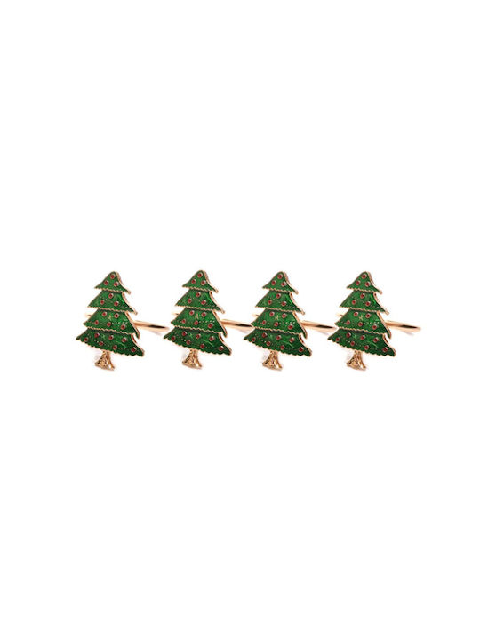 General Trade Weihnachtlich Serviettenring Grün L3.5xB3.5cm.