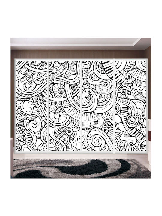 Wardrobe Sticker Abstract Keys 220cm