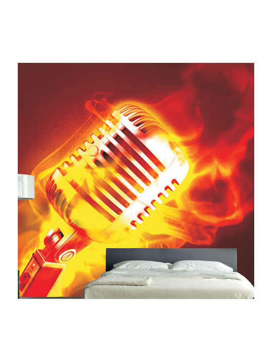 Flaming Microphone Wallpaper 285cm
