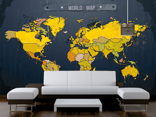 Self-Adhesive Wallpaper World Map 500cm