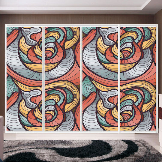Wardrobe Sticker Colorful Designs 200cm