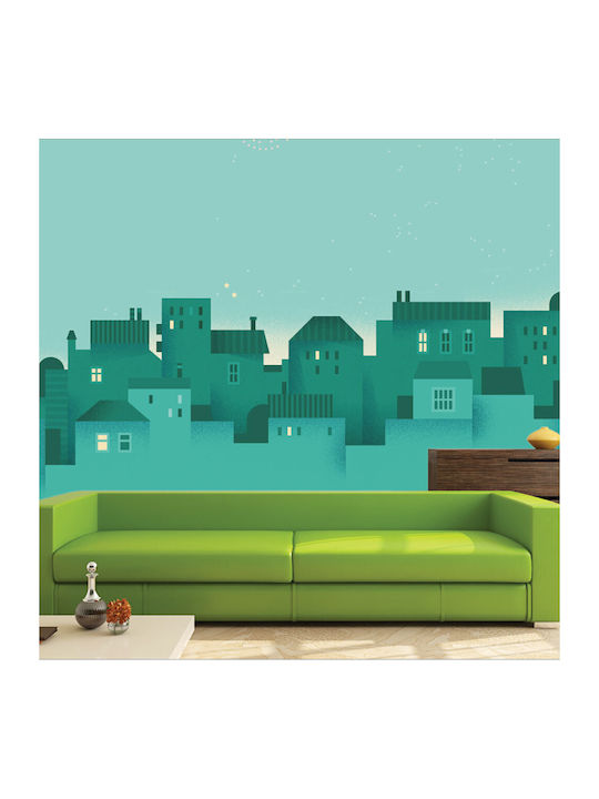Self-Adhesive Wallpaper Green Houses 200cm