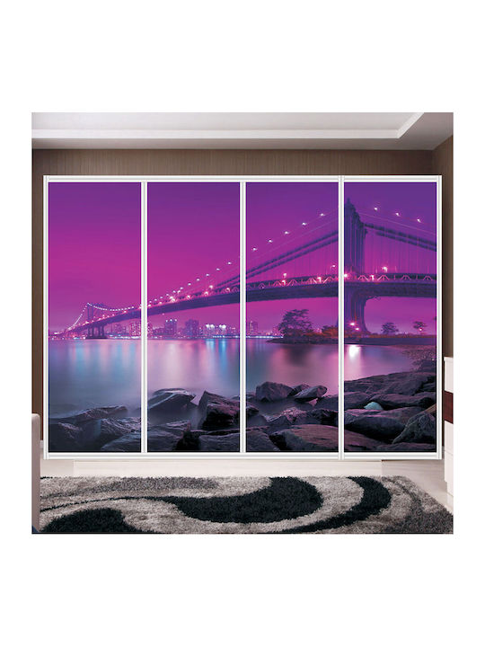 Αυτοκόλλητο Ντουλάπας Purple River 220cm