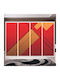 Wardrobe Sticker Red Orange 210cm