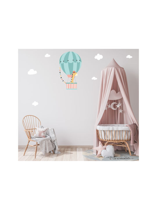 Giraffe Heißluftballon Wandsticker 2 Sets 6 Wolken 80cm x 37cm