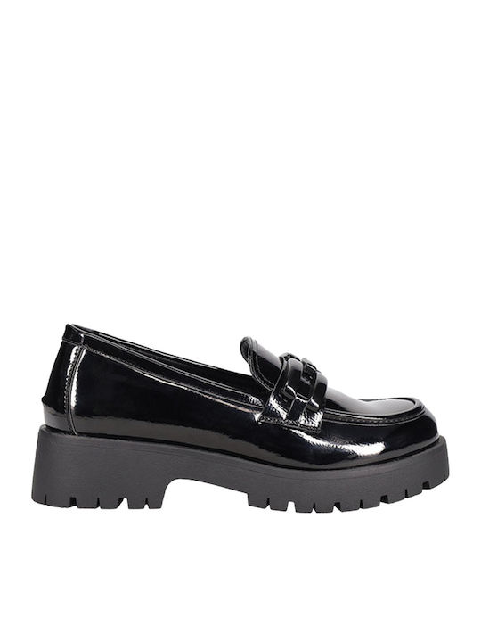 Λουστρίνι Γυναικεία Loafers σε Μαύρο Χρώμα