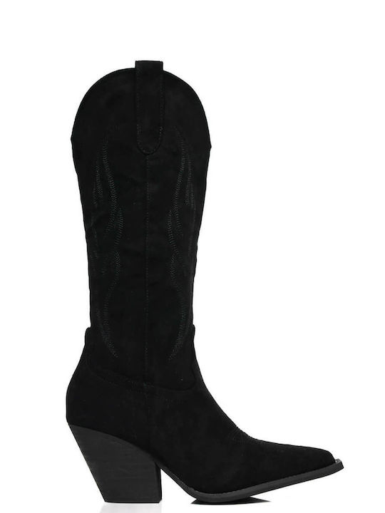 Black Western Pointed Toe Boots