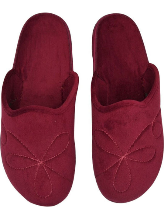Fild Winter Damen Hausschuhe Burgundisch