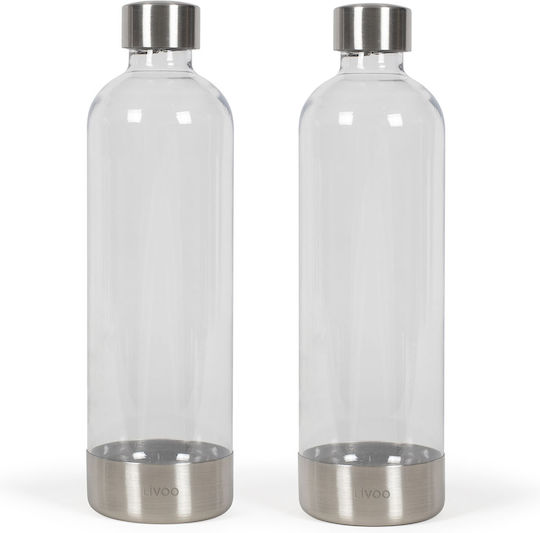 Set de sticle pentru sifon Livoo Dom464ac1 Capacitate 1L 2 bucăți Dom464ac1