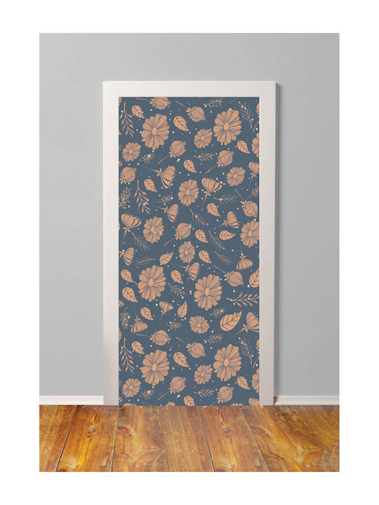 Vintage Flowers Door Sticker 200cm