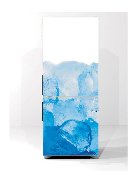 Blue Ice Cubes Fridge Sticker 75cm