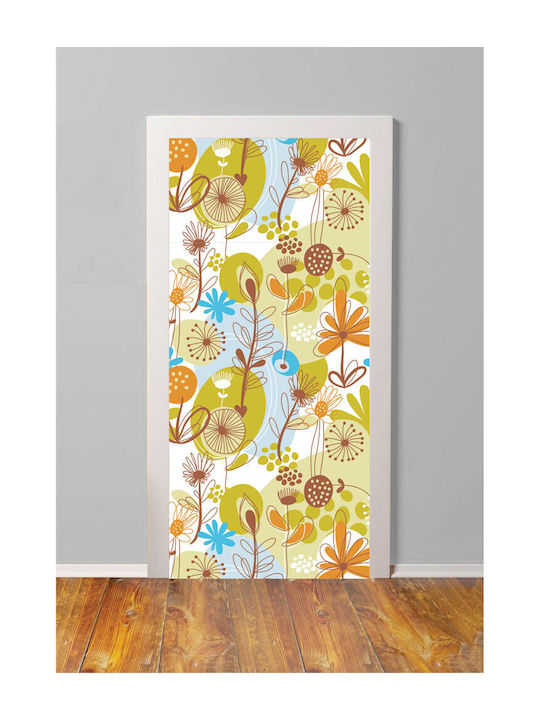 Floral Pattern Door Sticker 220cm
