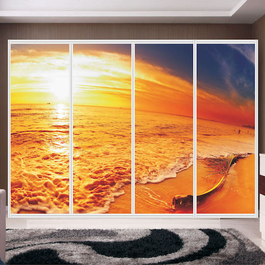 Wardrobe Sticker Sunset Colors 290cm