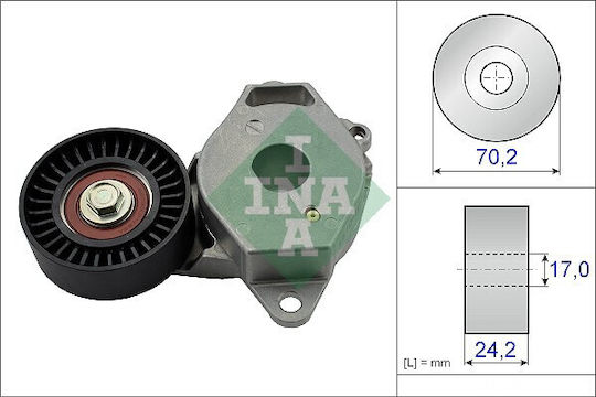 Multi-v Belt Tensioner Daihatsu Charade Viii Toyota Auris Corolla Urban Cruiser Yaris 1.33 Diameter 534040910 Width 24.2mm Ina