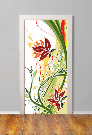 Αυτοκόλλητο Πόρτας Fashion Flowers 70cm