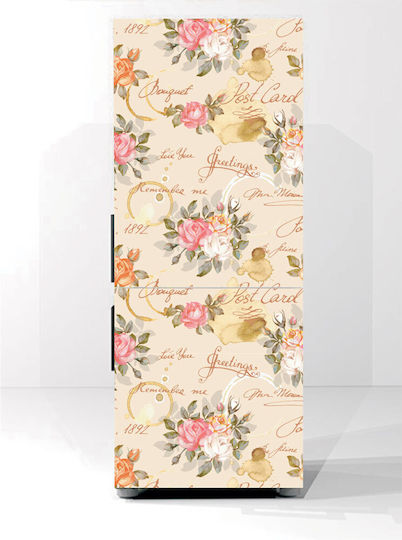 Αυτοκόλλητο Ψυγείου Vintage Flowers 70cm