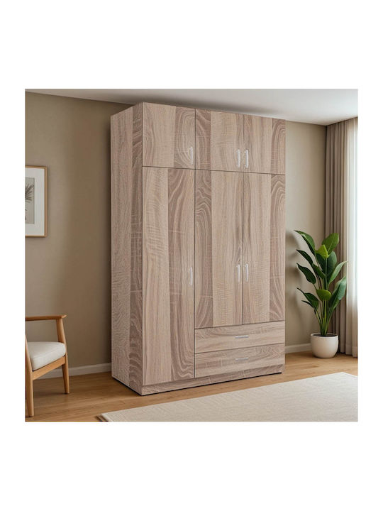 Dreifachtür Kleiderschrank Royal Sonoma 150x58x...
