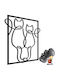 Open Panel Picture Bedroom Black Wall Decoration Living Room Cats